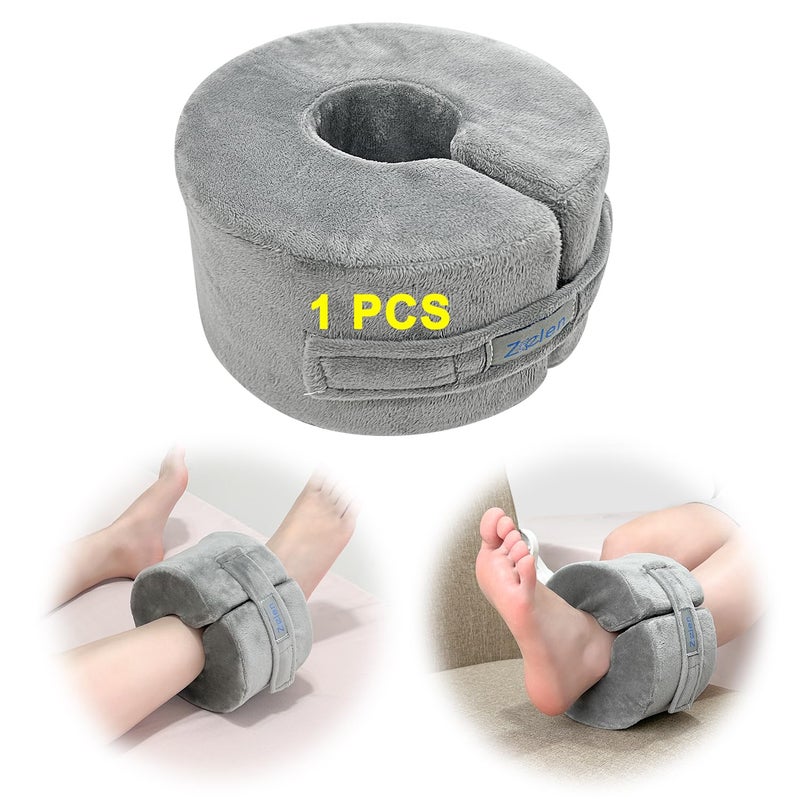 Zelen Foot Elevation Pillow Ankle Protector Support Elevated Foot Heel Pillow Elevator Feet Foam Wedge Leg Rest Post Surgery Pillow Bed Pressure Sore Cushion Elevating Broken Ankle Heel Protection (1 PCS) - Image 1